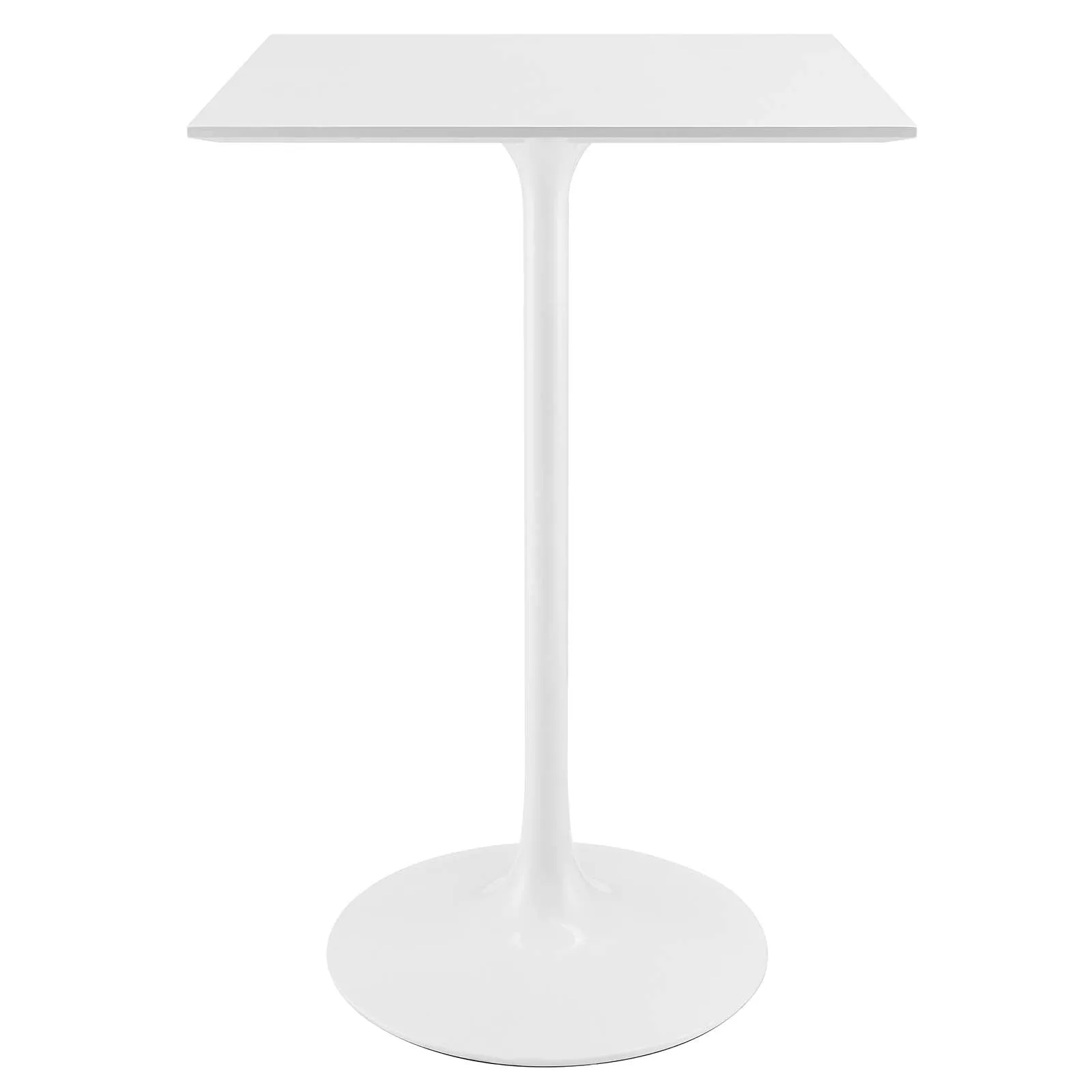 Lippa 28" Square Bar Table White EEI-1826-WHI