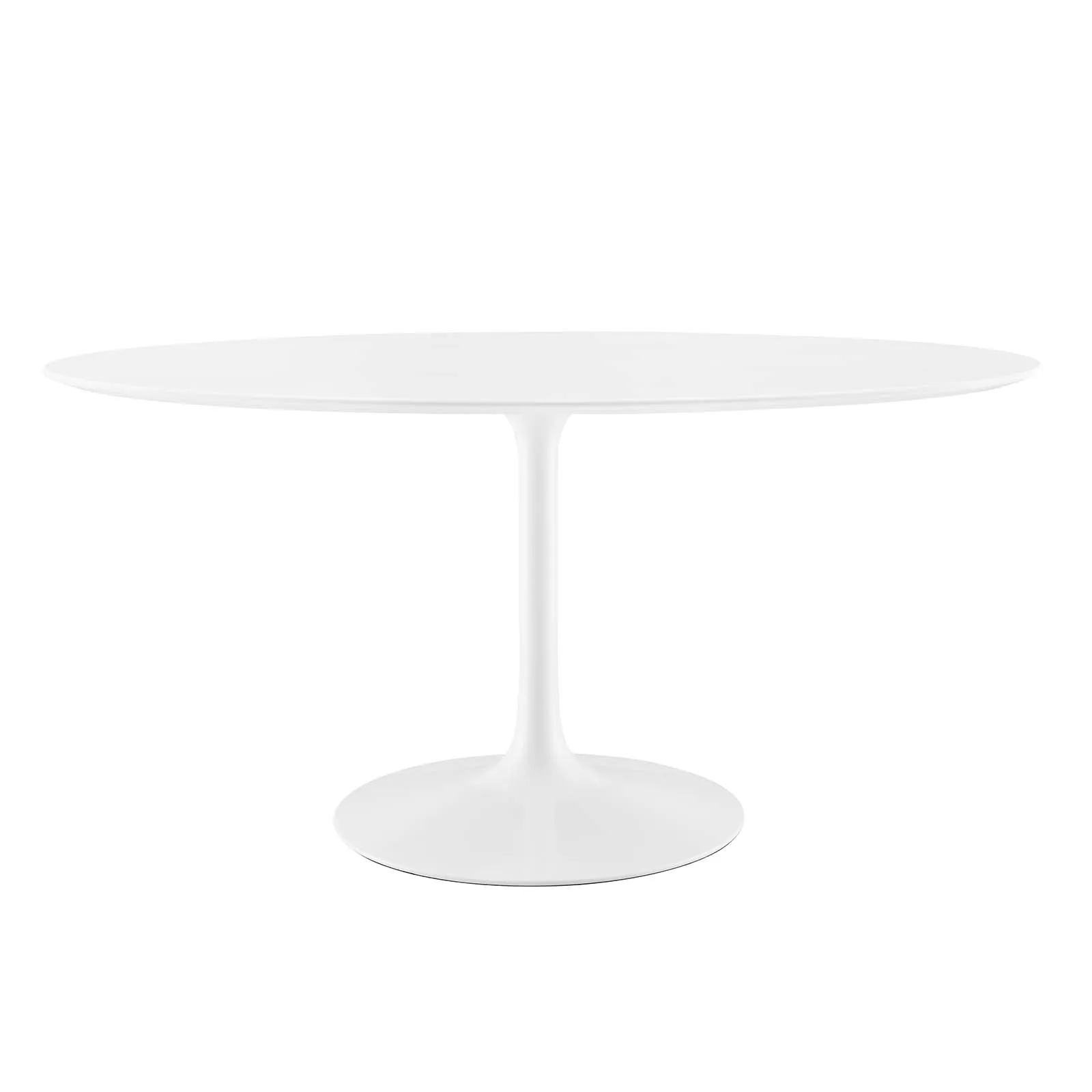 Lippa 60" Oval Wood Top Dining Table White EEI-1121-WHI