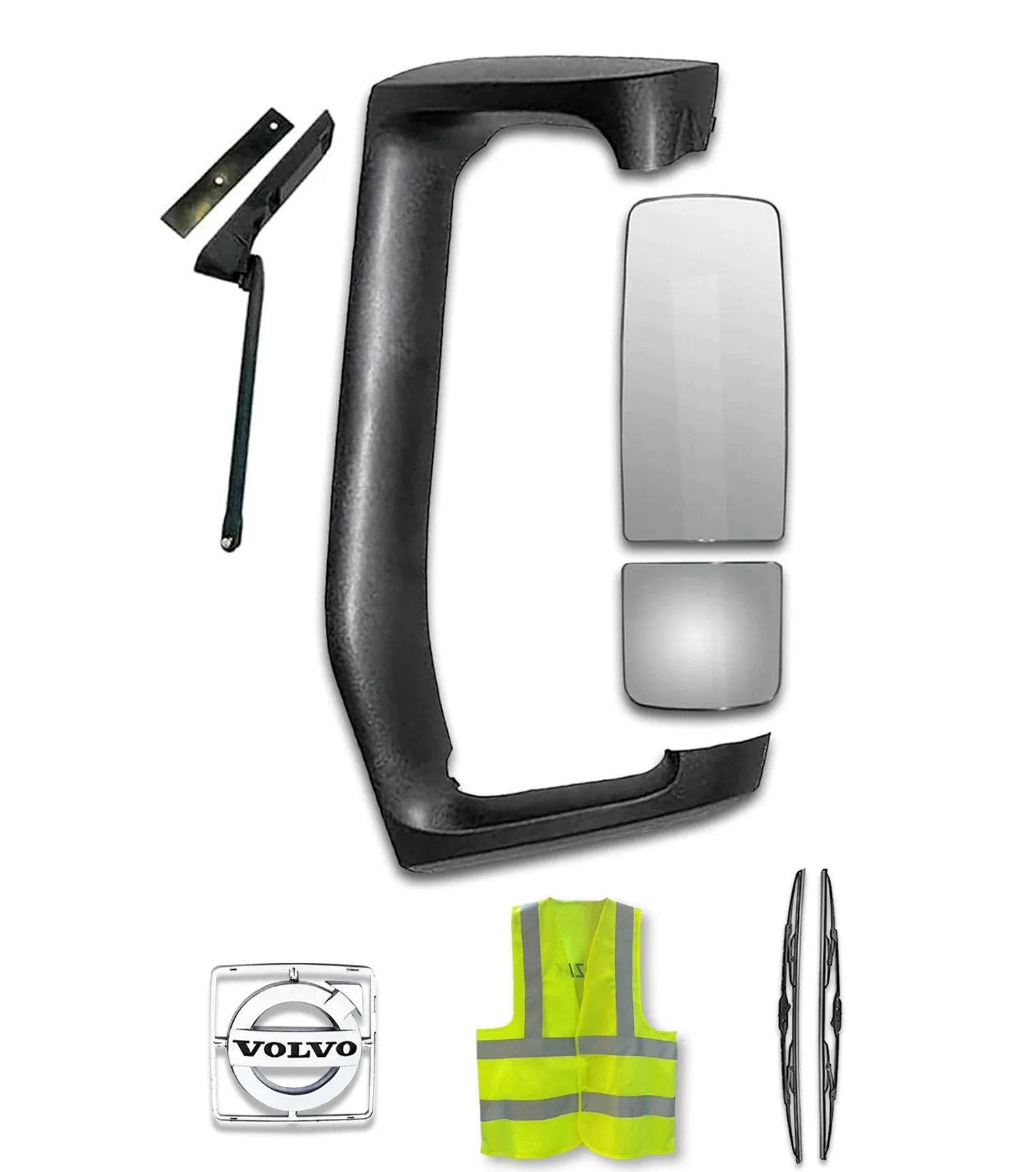 Mirror Arm Cover with Small and Big Door Mirrors Driver Volvo 2004  VNL VNM VNX