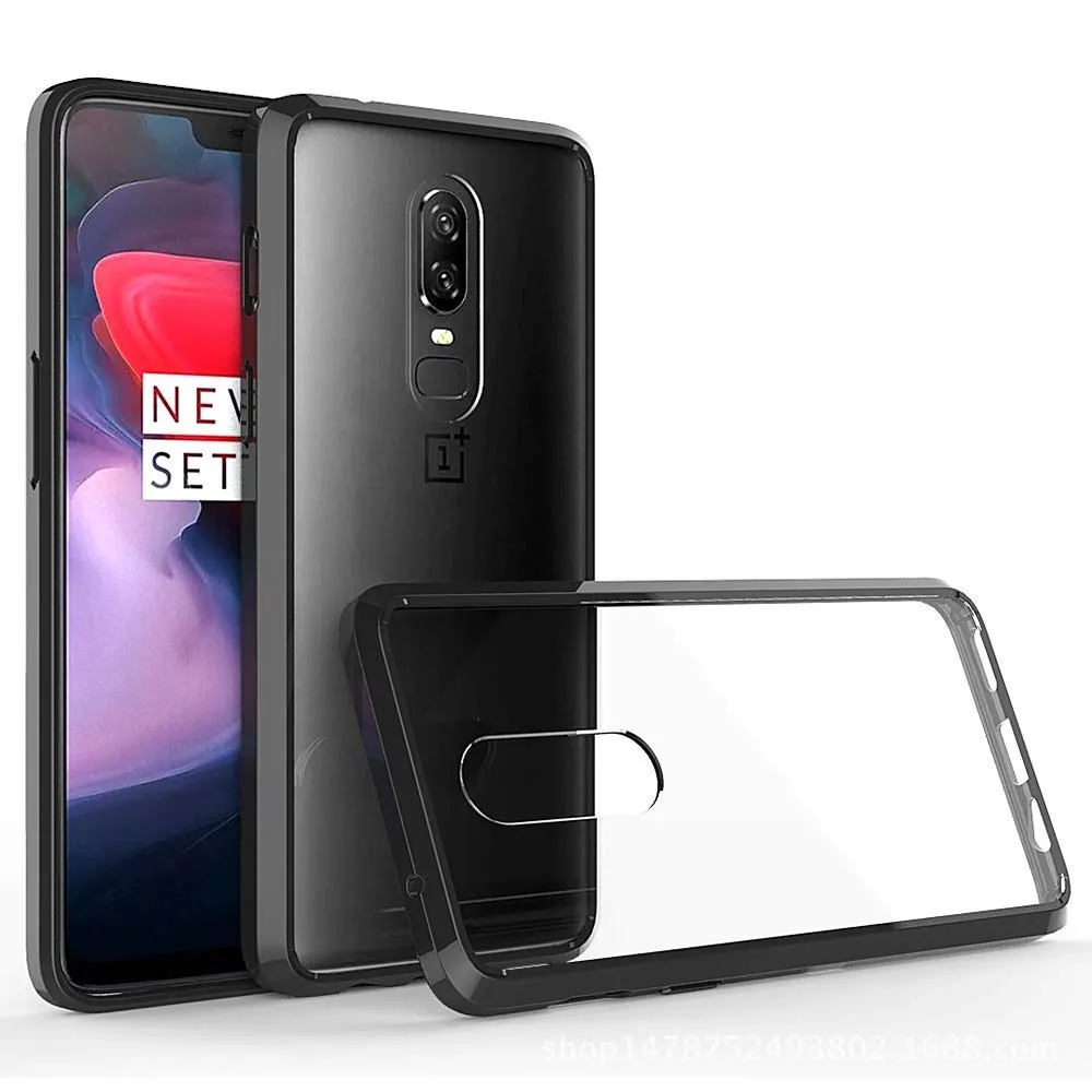 OnePlus 6 TPU Bumper Case Back Cover (Crystal Clear Hard PC Acrylic)