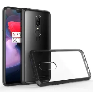 OnePlus 6 TPU Bumper Case Back Cover (Crystal Clear Hard PC Acrylic)