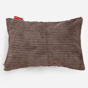 Rectangular Scatter Cushion Cover 35 x 50cm - Pom Pom Chocolate Brown