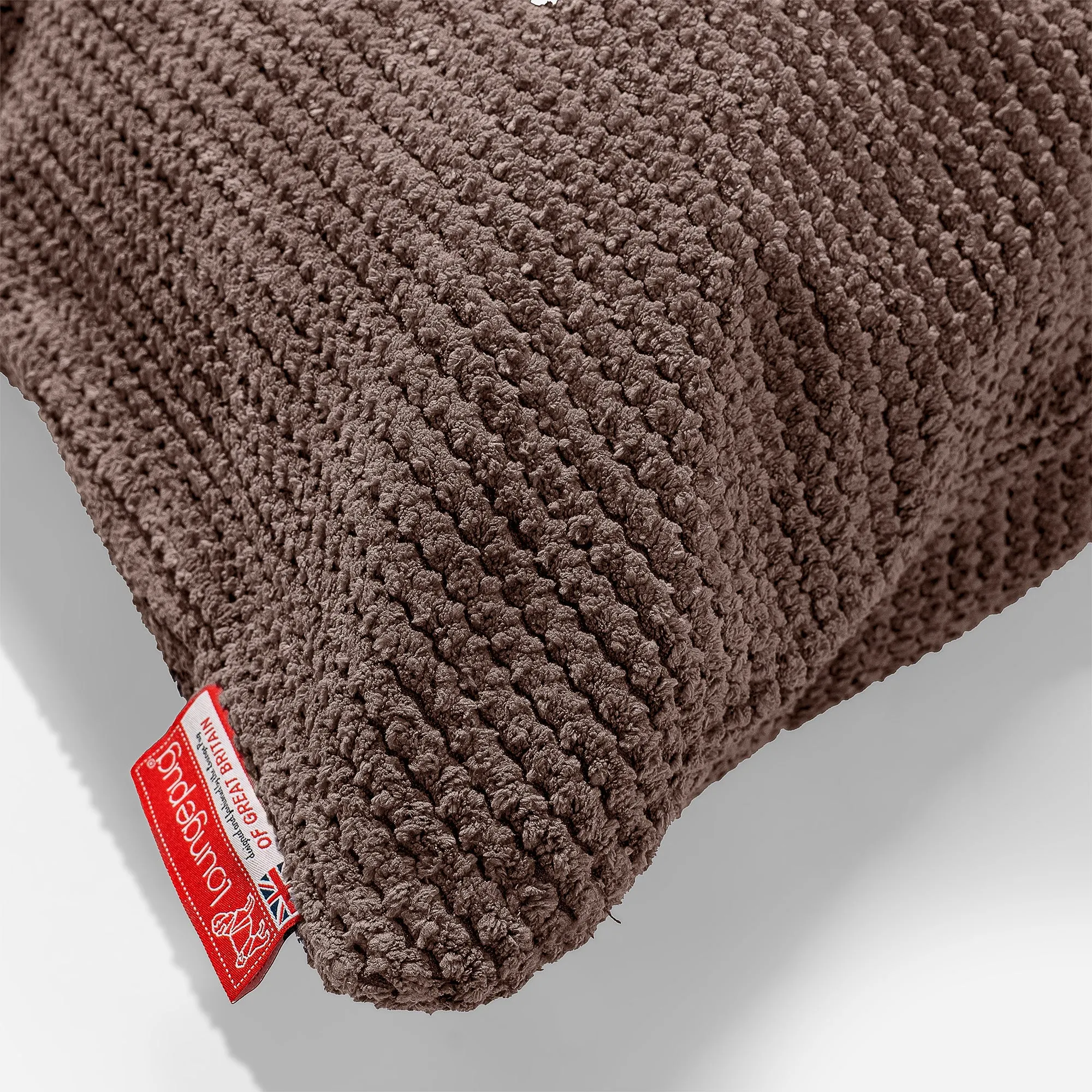Rectangular Scatter Cushion Cover 35 x 50cm - Pom Pom Chocolate Brown