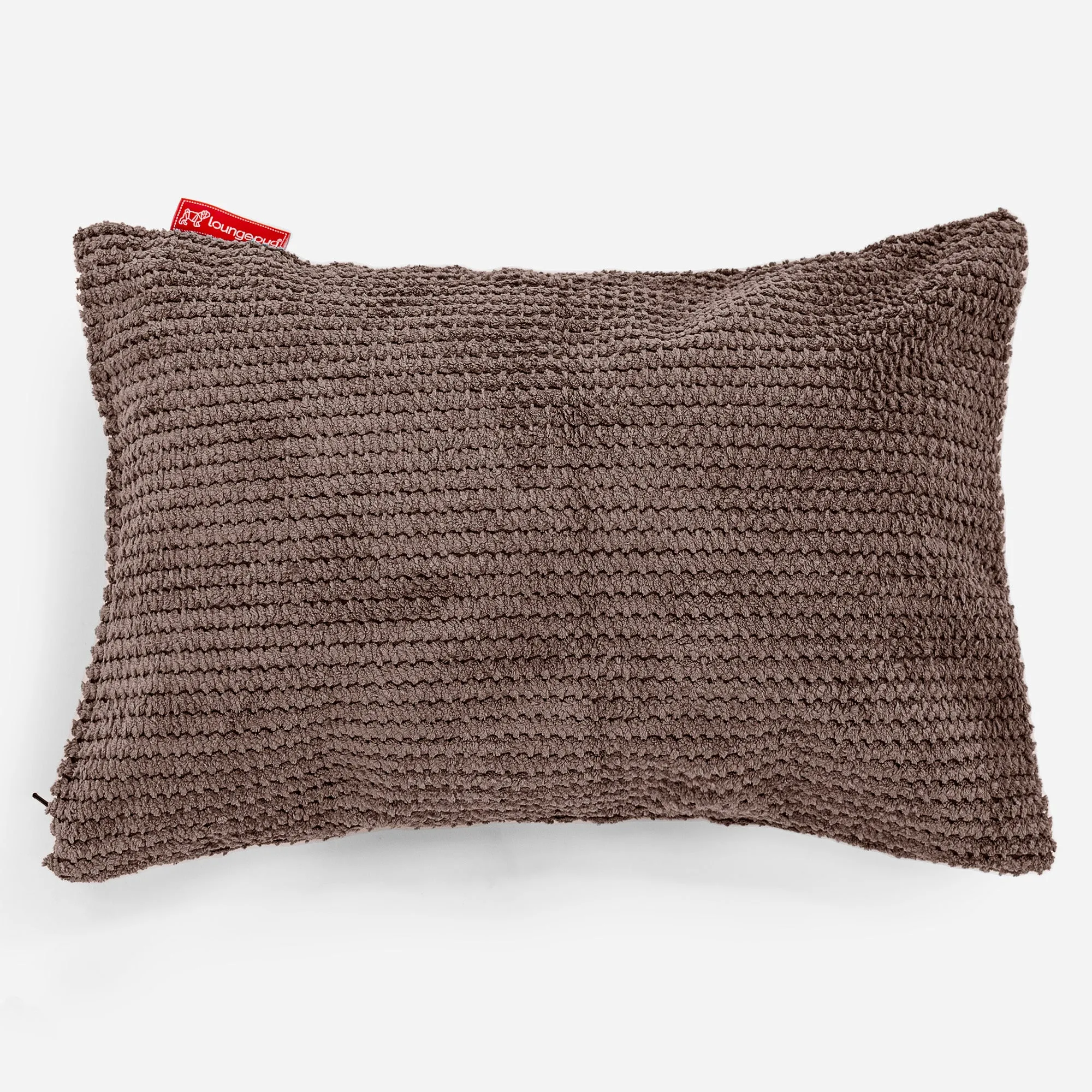 Rectangular Scatter Cushion Cover 35 x 50cm - Pom Pom Chocolate Brown