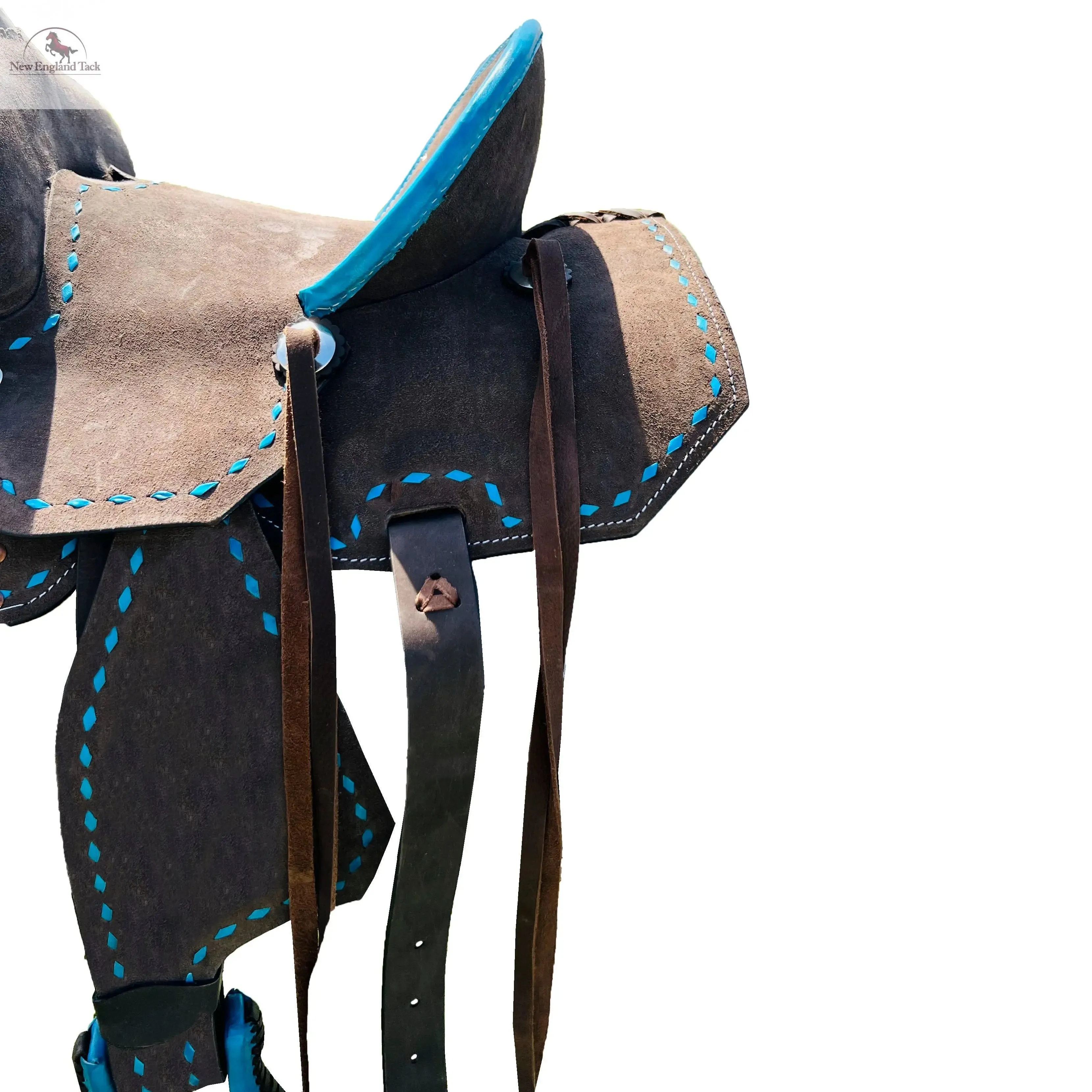 Resistance Western Horse Barrel Saddle, Youth Child Leather Saddle in 10" 12" 13"