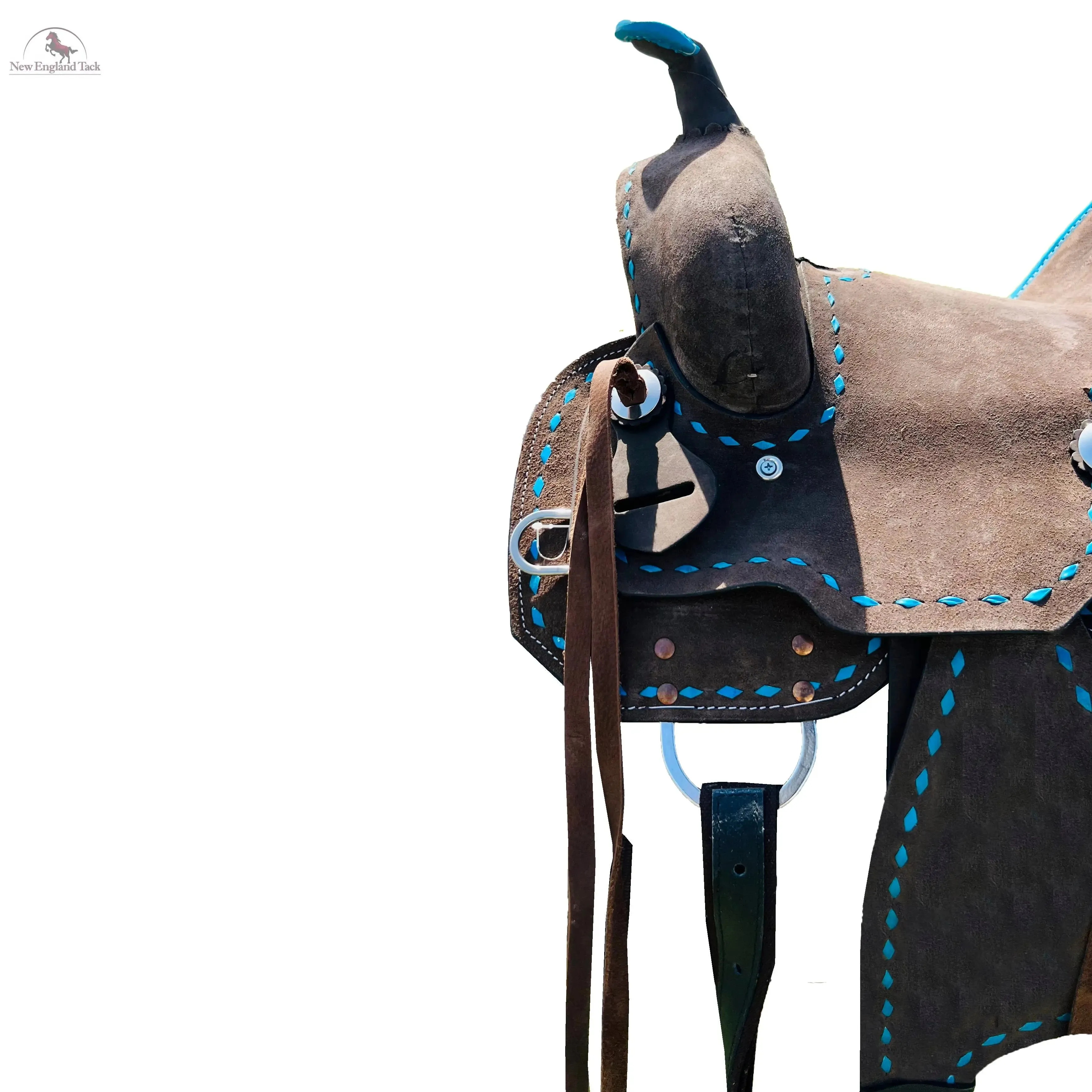 Resistance Western Horse Barrel Saddle, Youth Child Leather Saddle in 10" 12" 13"
