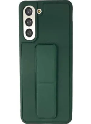 Samsung Galaxy S21 with Magnetic Stand & Holder, Premium Silicone Vertical & Horizontal Hand Strap Grip Multi Stand