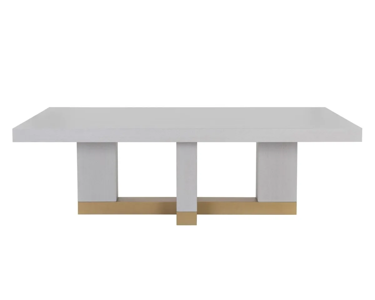 Sunpan Modern Rectangle Greco Dining Table - Gauntlet Grey - 94.5" - Seats 8