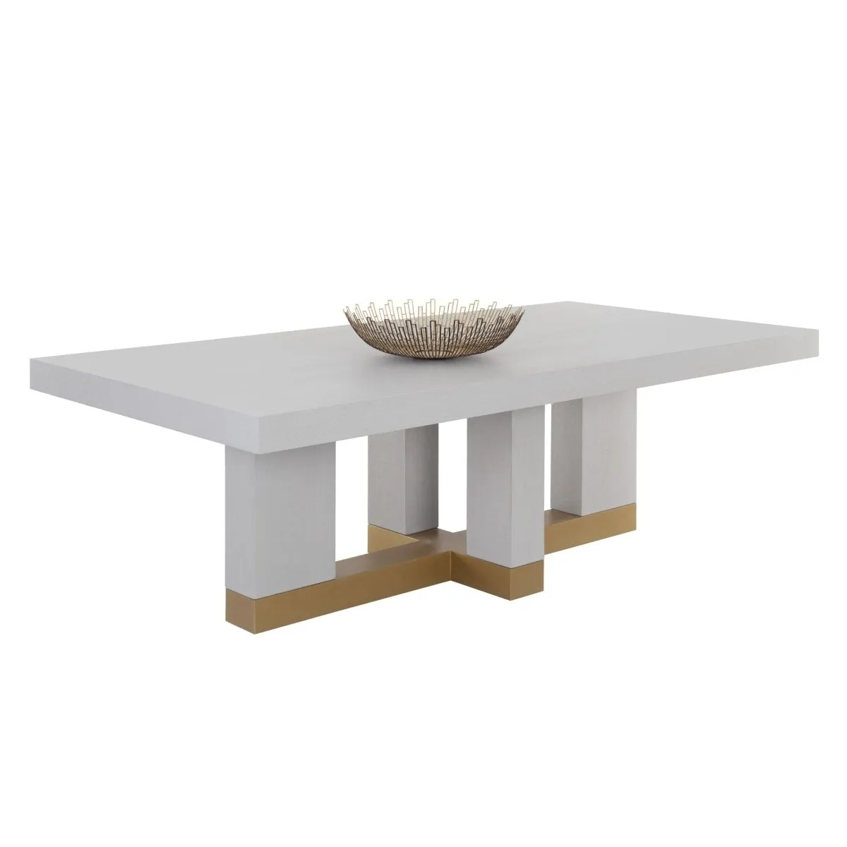 Sunpan Modern Rectangle Greco Dining Table - Gauntlet Grey - 94.5" - Seats 8