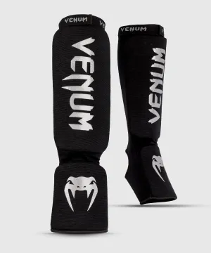 Venum Kontact Shin Guards - Black/Silver