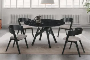 Venus and Jackie 5-Piece Dining Set - SETVEDIBLK5E