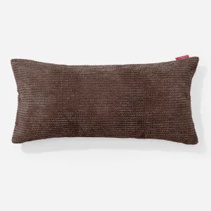 XL Rectangular Support Cushion Cover 40 x 70cm - Pom Pom Chocolate Brown