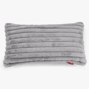 XL Rectangular Support Cushion Cover 40 x 70cm - Ultra Plush Cord Grey