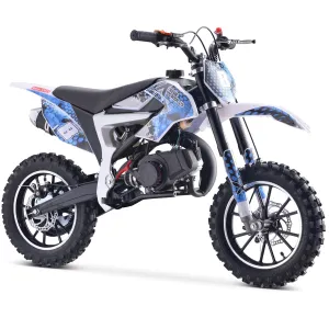 XtremepowerUS Mini Dirt Bike Gas Power 2-Stroke 50cc Motorcycle Beginner Blue